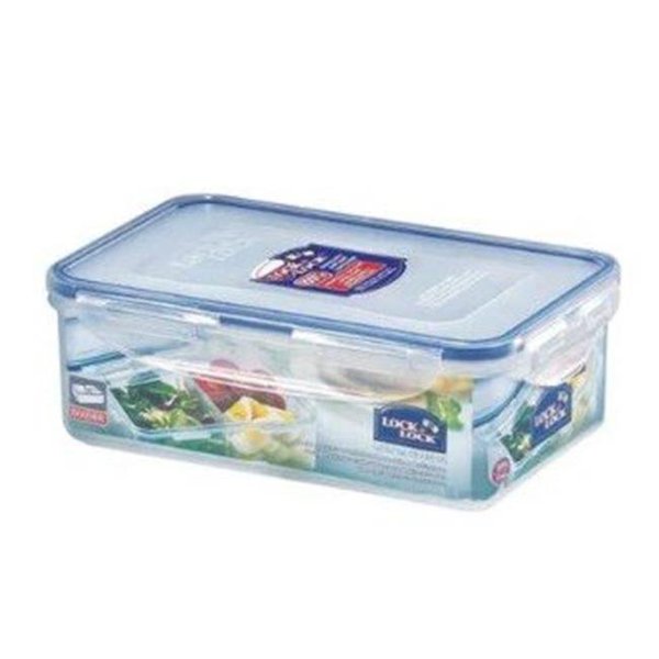 Lock & Lock Lock & Lock HPL817C 34 oz Easy Essentials on the Go Meals Divided Rectangular Food Storage Container; Clear HPL817C